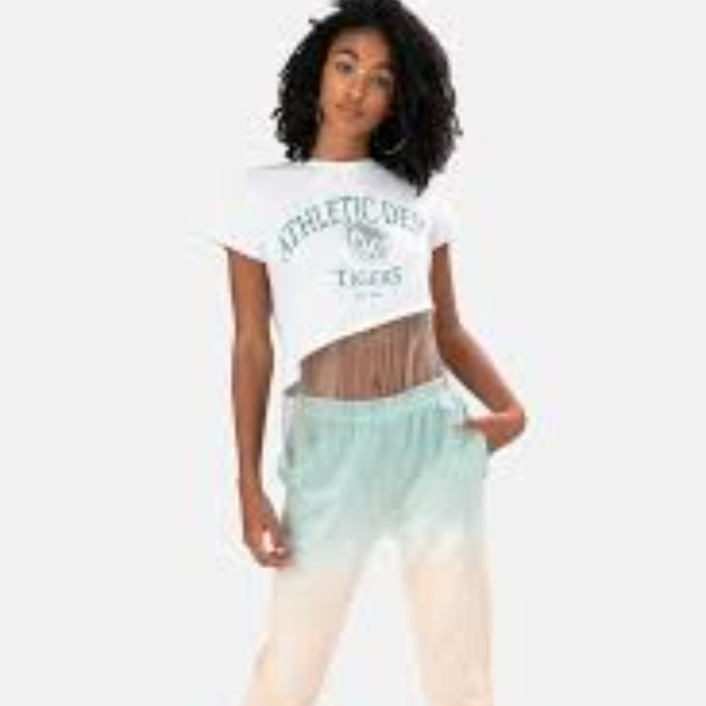 NWT ADIKA CROP TOP &  TYE DYE JOGGER, SMALL